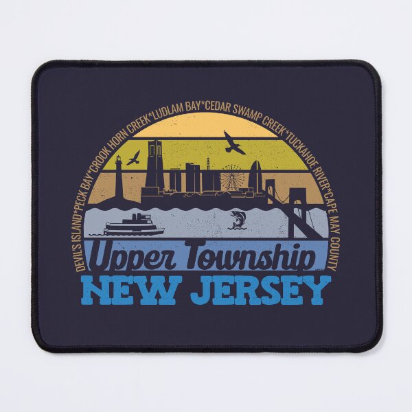 Item preview, Upper Township New Jersey Sunset Retro Vintage Local Pride Logo designed and sold by CRHPOD20.