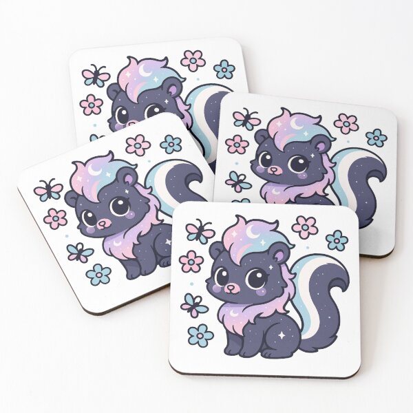 Item preview, Kawaii Pastel Skunk – Cute Celestial Butterfly and Flower Aesthetic Design designed and sold by dreamsagellc.