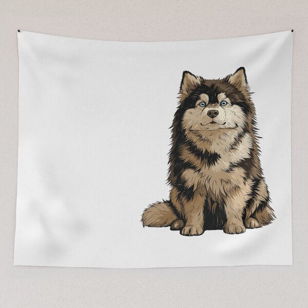 Item preview, Pomsky Dog Illustration designed and sold by whyitsme.