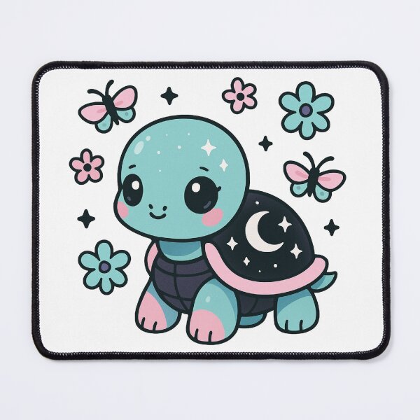 Item preview, Kawaii Pastel Turtle – Cute Celestial Butterfly and Flower Aesthetic Design designed and sold by dreamsagellc.