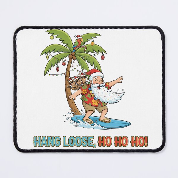 Item preview, Hang Loose, Ho Ho Ho! | Surfing Santa Claus & Tropical Christmas designed and sold by TheArtForge.