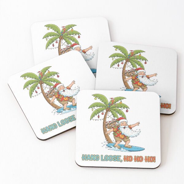 Item preview, Hang Loose, Ho Ho Ho! | Surfing Santa Claus & Tropical Christmas designed and sold by TheArtForge.