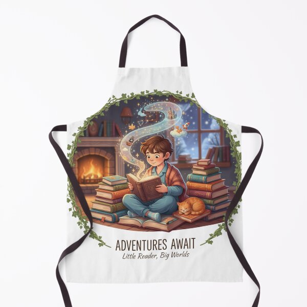 Item preview, Young Reader Boy Reading Book Art - Cute Kids Bookworm Gift designed and sold by Wear Sculpt.