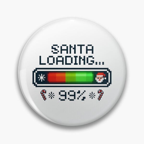 Item preview, Santa Loading... 99% – Funny Retro Christmas Design designed and sold by Dreamiz.