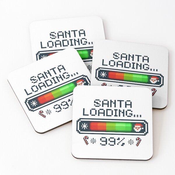 Item preview, Santa Loading... 99% – Funny Retro Christmas Design designed and sold by Dreamiz.