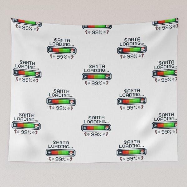 Item preview, Santa Loading... 99% – Funny Retro Christmas Design designed and sold by Dreamiz.