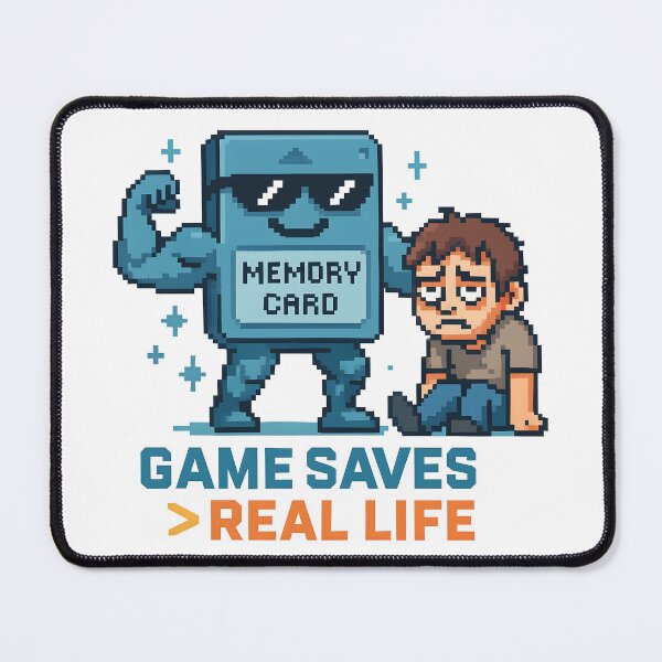 Item preview, Game Saves Greater Than Real Life Pixel. designed and sold by The-T-In-Retro.