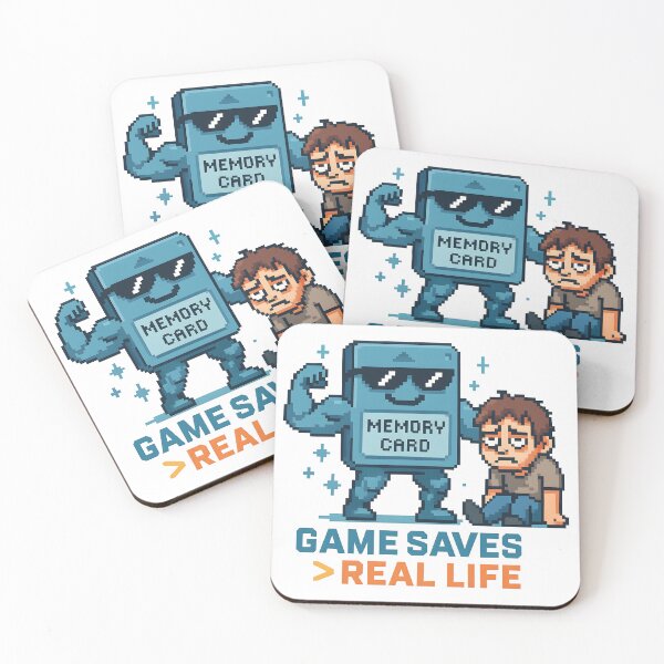 Item preview, Game Saves Greater Than Real Life Pixel. designed and sold by The-T-In-Retro.