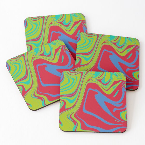 Item preview, liquid abstract art Red green and blue designed and sold by NabesAbstract.