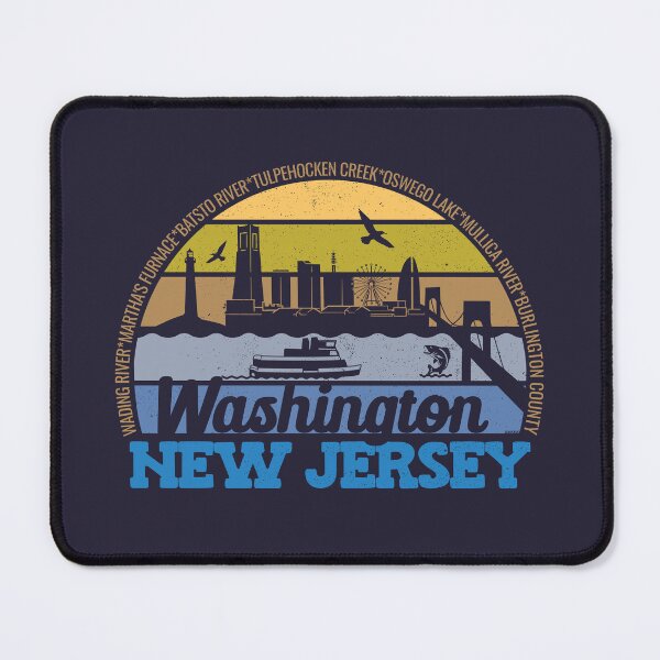 Item preview, Washington New Jersey Sunset Retro Vintage Local Pride Logo designed and sold by CRHPOD20.
