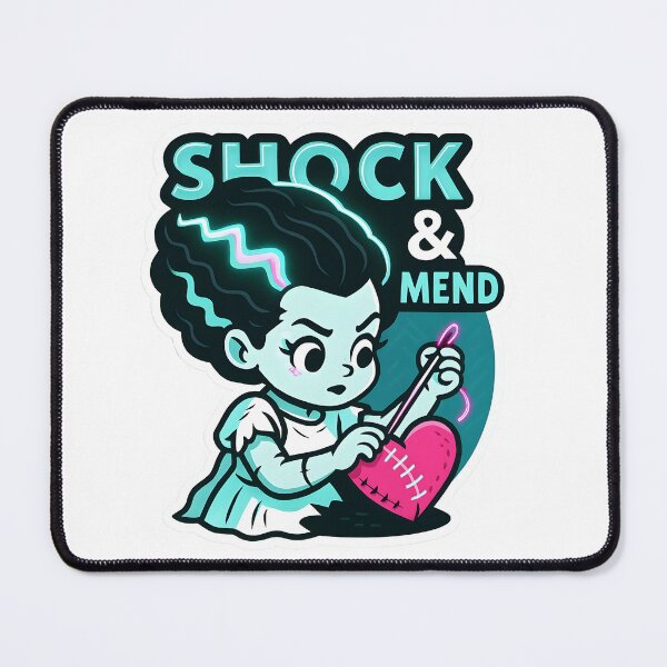 Item preview, Shock & Mend — Cute Bride of Frankenstein Mending Hearts designed and sold by Cheerioza.