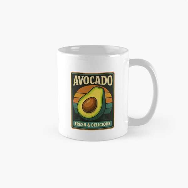 Item preview, "Avocado – Fresh & Delicious Retro Food Art" designed and sold by TsukuyomiJapan.