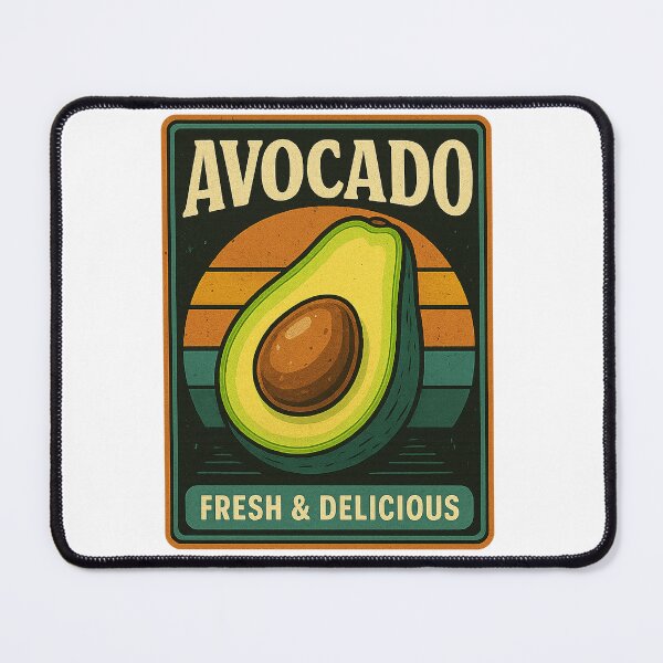 Item preview, "Avocado – Fresh & Delicious Retro Food Art" designed and sold by TsukuyomiJapan.