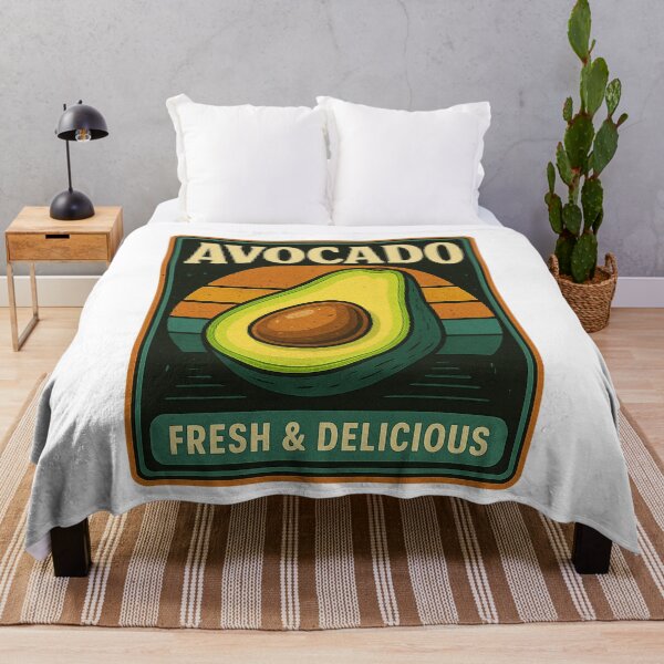 Item preview, "Avocado – Fresh & Delicious Retro Food Art" designed and sold by TsukuyomiJapan.