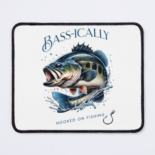 Item preview, Bass-ically Hooked On Fishing designed and sold by Stencil Crafts.