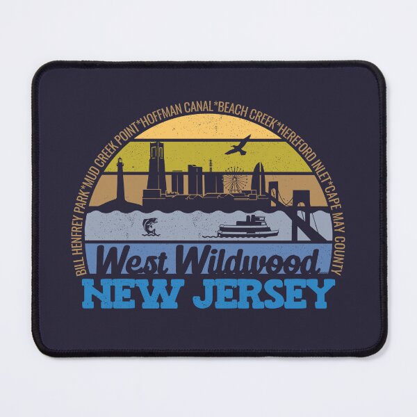 Item preview, West Wildwood New Jersey Sunset Retro Vintage Local Pride Logo designed and sold by CRHPOD20.