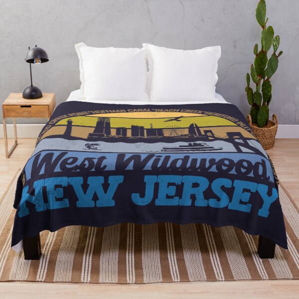 Item preview, West Wildwood New Jersey Sunset Retro Vintage Local Pride Logo designed and sold by CRHPOD20.