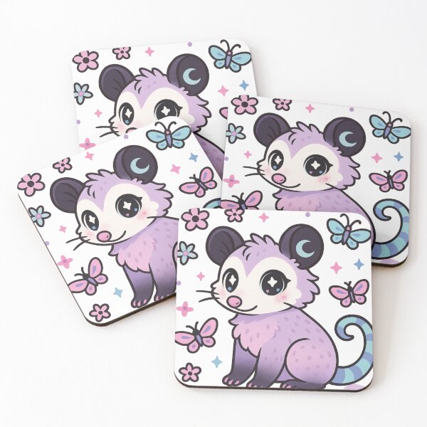 Item preview, Kawaii Pastel Possum – Cute Celestial Butterfly and Flower Aesthetic Design designed and sold by dreamsagellc.
