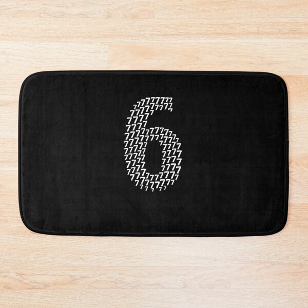 Item preview, Number 6 Made of 7s | Optical Illusion Number Art | Minimalist Black & White Design designed and sold by DailyDrivesct.