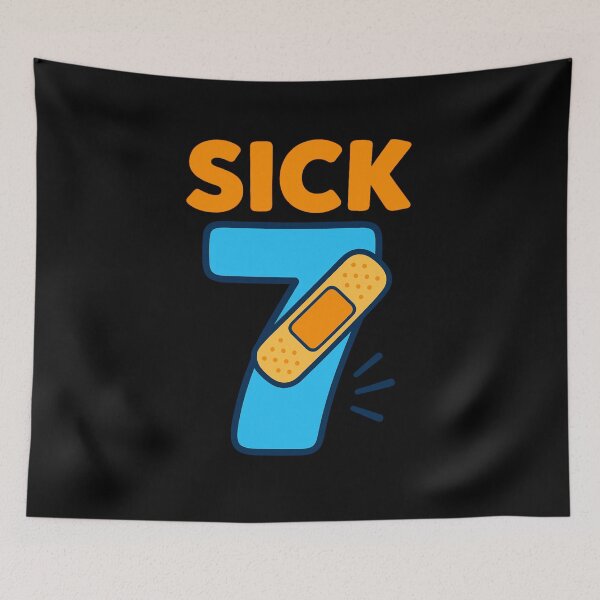 Item preview, SICK 7 – Funny 7th Birthday Shirt for Boys & Girls designed and sold by DailyDrivesct.