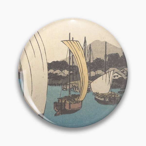 Item preview, Fishing Boats at Yabase 1834 designed and sold by AnimaliaStar.
