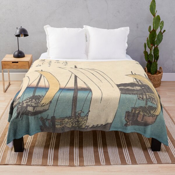 Item preview, Fishing Boats at Yabase 1834 designed and sold by AnimaliaStar.