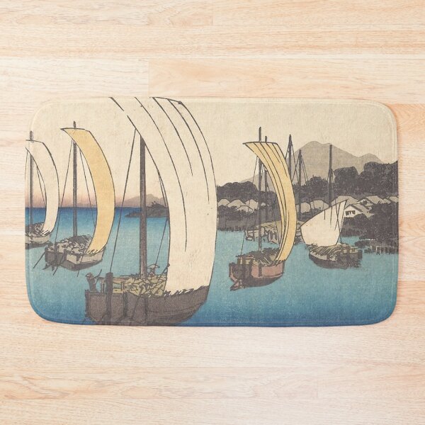 Item preview, Fishing Boats at Yabase 1834 designed and sold by AnimaliaStar.