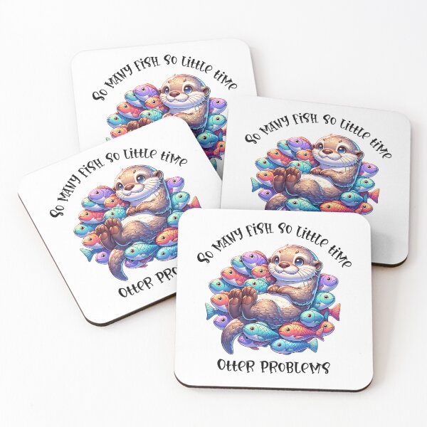Item preview, Problemas con las nutrias: tantos peces designed and sold by Stencil Crafts.