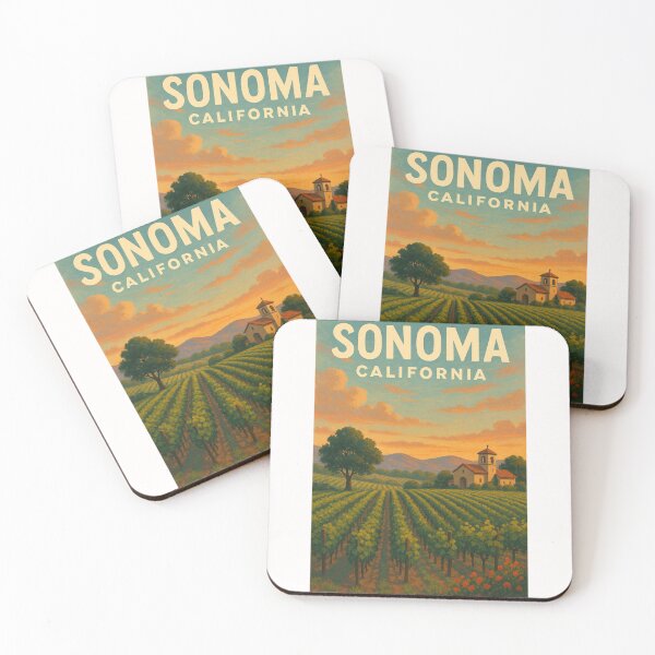 Item preview, Sonoma Vineyards at Sunset, California Wine Country designed and sold by Places On Earth.