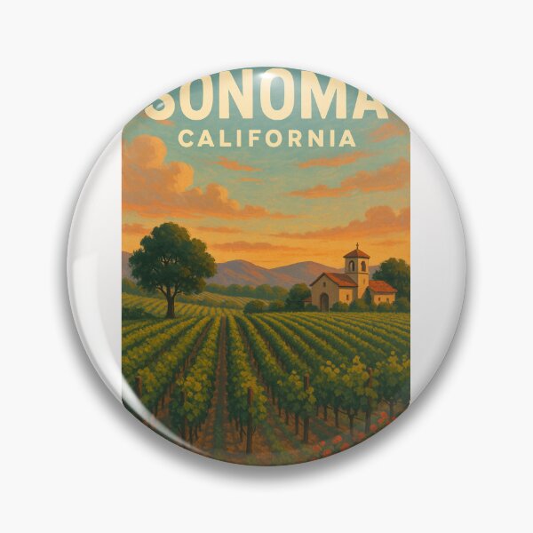 Item preview, Sonoma Vineyards at Sunset, California Wine Country designed and sold by Places On Earth.