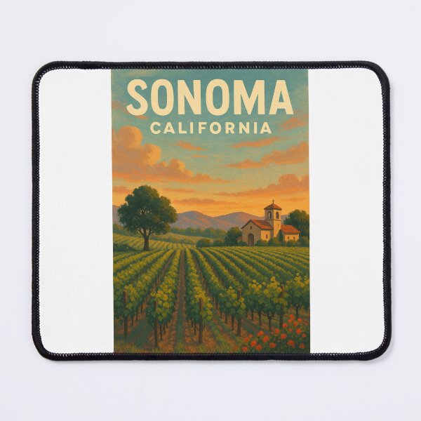 Item preview, Sonoma Vineyards at Sunset, California Wine Country designed and sold by Places On Earth.