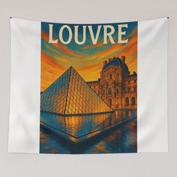Item preview, Sunset at the Louvre Pyramid, Paris designed and sold by Places On Earth.