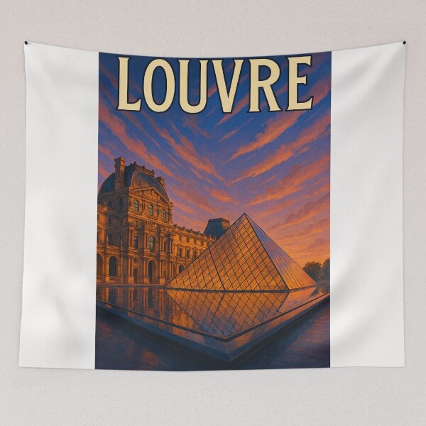Item preview, Evening Glow at the Louvre Pyramid, Paris designed and sold by Places On Earth.