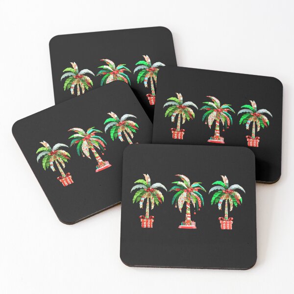 Item preview, Patchwork Christmas - Vintage Holiday Quilted Christmas Palm Tree - Christmas Gift designed and sold by Sun Sand & Sea Art.