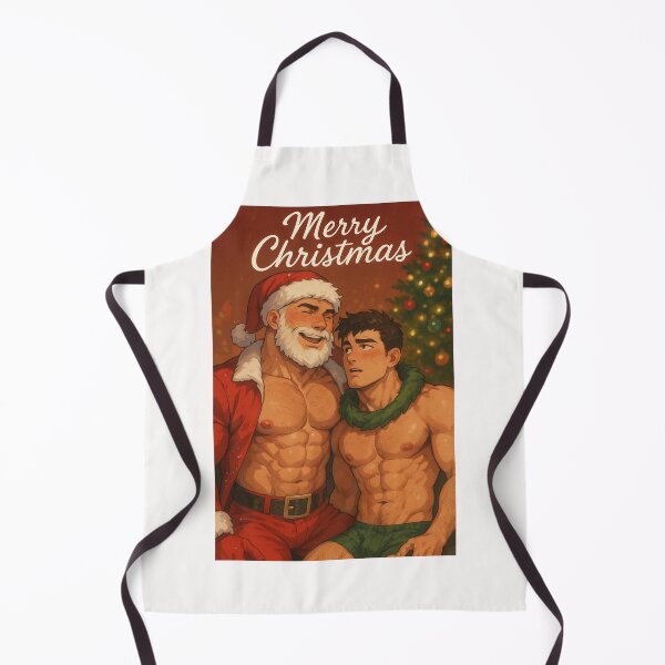 Artikelvorschau, Gay Anime Weihnachtsstimmung mit Santa und Elf entworfen und verkauft von Places On Earth.