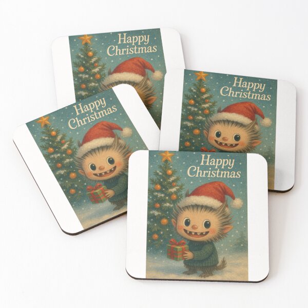 Item preview, Happy Christmas with Santa Labubu and Tree designed and sold by Places On Earth.