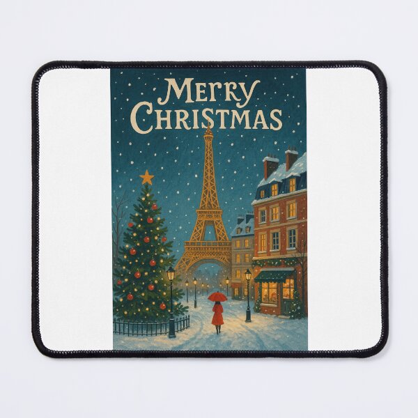 Item preview, Christmas Night in Paris with Eiffel Tower designed and sold by Places On Earth.
