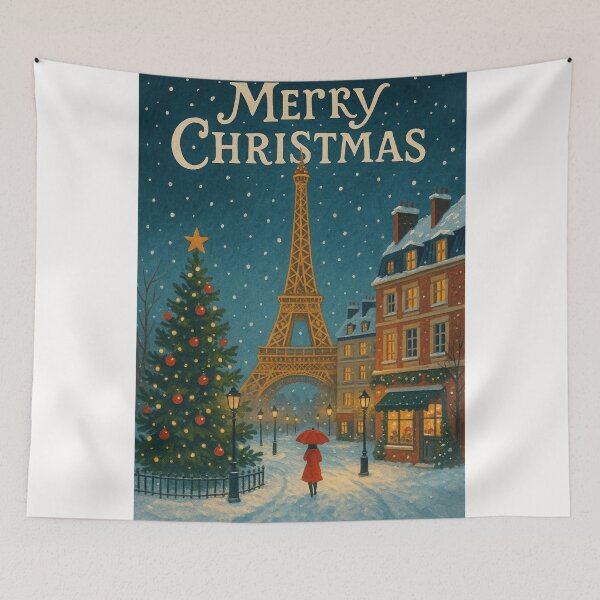 Item preview, Christmas Night in Paris with Eiffel Tower designed and sold by Places On Earth.