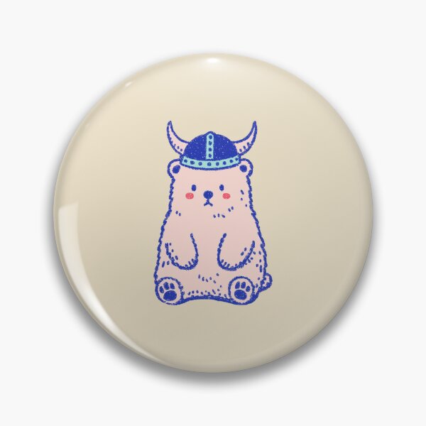 Item preview, Viking Bear pastel crayon kawaii illustration designed and sold by Magnificent Lizard.