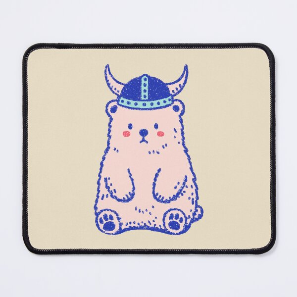 Item preview, Viking Bear pastel crayon kawaii illustration designed and sold by Magnificent Lizard.