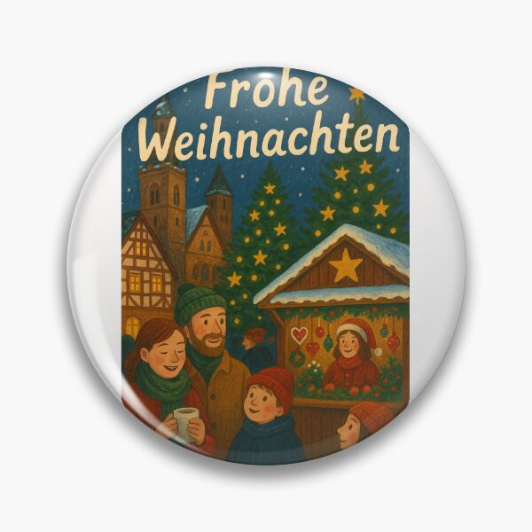 Item preview, German Christmas Market with Frohe Weihnachten designed and sold by Places On Earth.