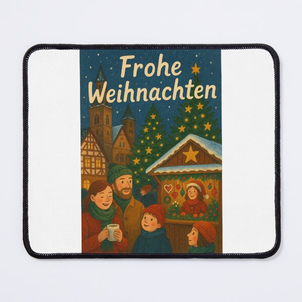 Item preview, German Christmas Market with Frohe Weihnachten designed and sold by Places On Earth.