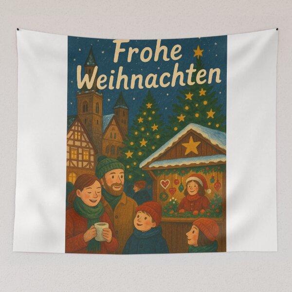 Item preview, German Christmas Market with Frohe Weihnachten designed and sold by Places On Earth.