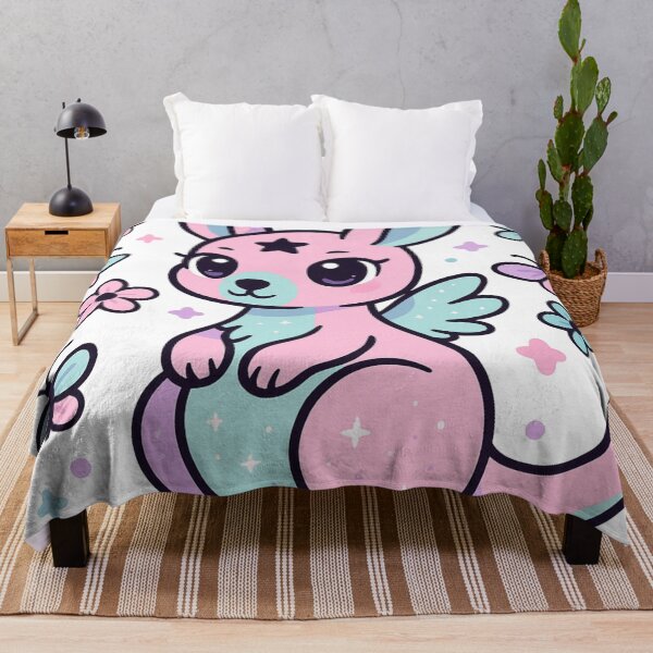 Item preview, Kawaii Pastel Kangaroo – Cute Winged Kangaroo and Butterfly Aesthetic Design designed and sold by dreamsagellc.