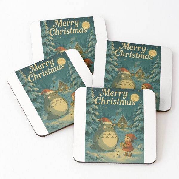 Item preview, Totoro and Girl Celebrate Christmas Under Full Moon designed and sold by Places On Earth.