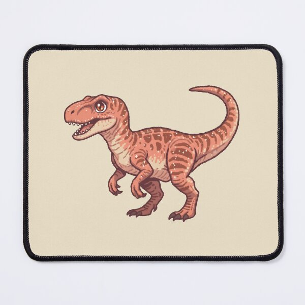 Item preview, Red Velociraptor, cute stylized cartoon illustration designed and sold by Magnificent Lizard.