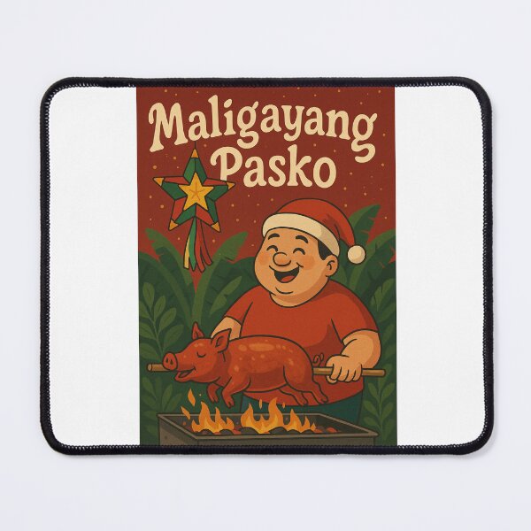Item preview, Maligayang Pasko Filipino Christmas with Lechon and Parol designed and sold by Aryabek.