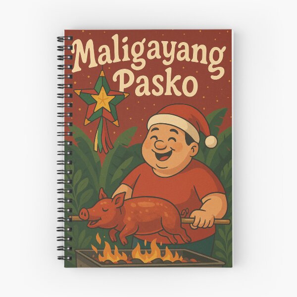 Item preview, Maligayang Pasko Filipino Christmas with Lechon and Parol designed and sold by Aryabek.