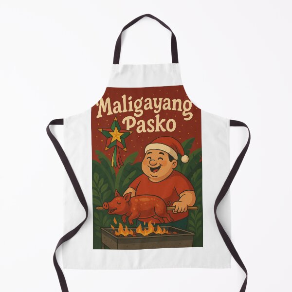 Item preview, Maligayang Pasko Filipino Christmas with Lechon and Parol designed and sold by Aryabek.