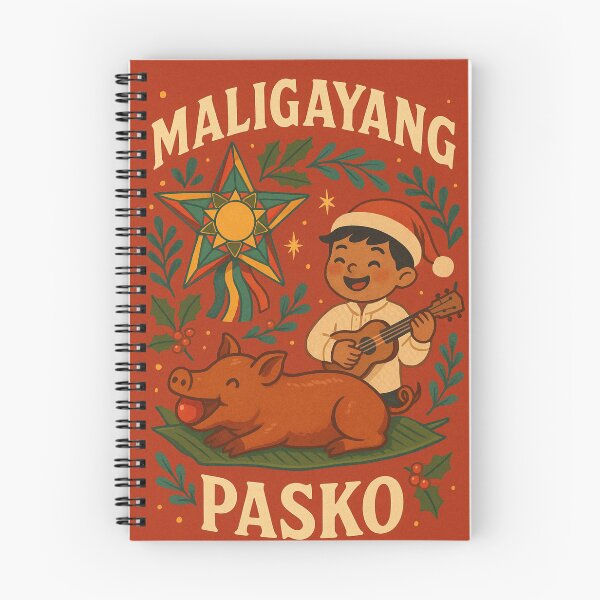 Item preview, Maligayang Pasko with Parol, Ukulele, and Lechon designed and sold by Aryabek.